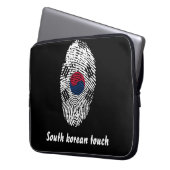 Südkoreanische Touchfingerabdruckflagge Laptopschutzhülle (Vorderseite Links)