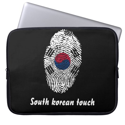 Südkoreanische Touchfingerabdruckflagge Laptopschutzhülle (Vorderseite)