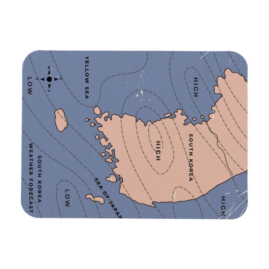 Südkoreanische Wettervorhersage Magnet (Horizontal)