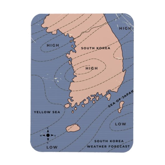 Südkoreanische Wettervorhersage Magnet (Vertikal)