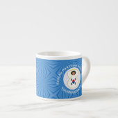 Südkoreanischer Angel Hanukkah-Fahne Personalisier Espressotasse (Vorderseite Rechts)