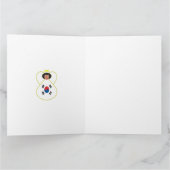 Südkoreanischer Angel Hanukkah-Fahne Personalisier Karte (Innenseite)