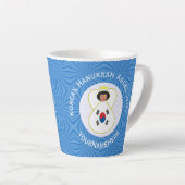 Südkoreanischer Angel Hanukkah-Fahne Personalisier Milchtasse (Rechte Ecke)