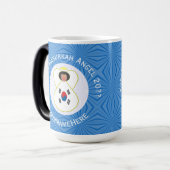 Südkoreanischer Angel Hanukkah-Fahne Personalisier Verwandlungstasse (Vorderseite Links)