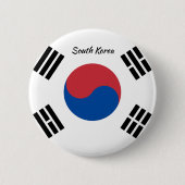 Südkoreanischer Flaggen-Knopf Button (Vorderseite)