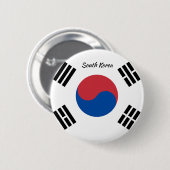 Südkoreanischer Flaggen-Knopf Button (Vorne & Hinten)