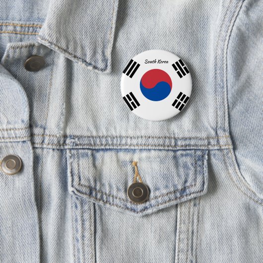 Südkoreanischer Flaggen-Knopf Button (Beispiel)