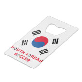 Südkoreanischer Fußball Geldbeutel Flaschenöffner (Rückseite Schrägansicht)