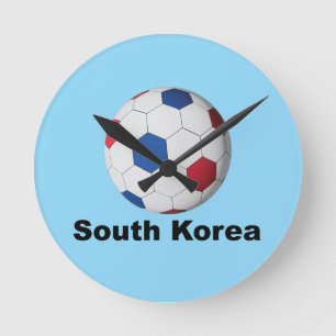 Südkoreanischer Fußball Runde Wanduhr