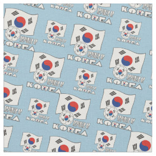 Südkoreanischer Fußball und Flagge Stoff