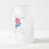 Südkoreanischer Mädchen-Felsen! Mattglas Bierglas (Vorderseite Links)