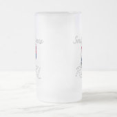 Südkoreanischer Mädchen-Felsen! Mattglas Bierglas (Mittel)