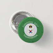 Südkoreanischer Weihnachtsgeländer Personalisiert Button (Vorne & Hinten)
