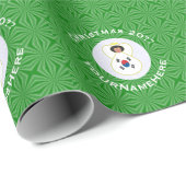 Südkoreanischer Weihnachtsgeländer Personalisiert Geschenkpapier (Rolleneckpunkt)