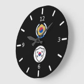 Südkoreanisches Flaggenemblem mit großer Uhr (Winkel)