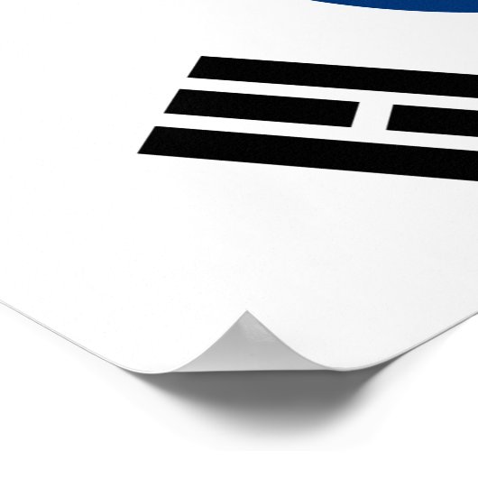 Südkoreanisches Flaggenplakat - 16,50" x 11" Poster (Ecke)