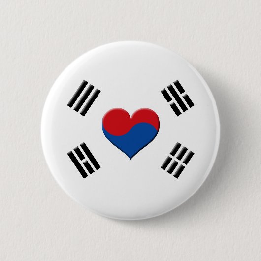 Südkoreanisches Herz Button (Vorderseite)
