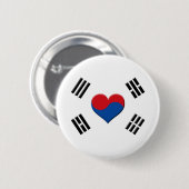 Südkoreanisches Herz Button (Vorne & Hinten)