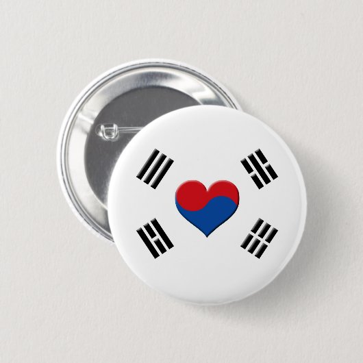 Südkoreanisches Herz Button (Vorne & Hinten)