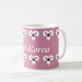 Südkoreanisches Herz Kaffeetasse (VorderseiteRechts)