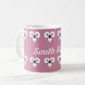 Südkoreanisches Herz Kaffeetasse (Vorderseite Links)