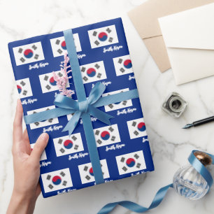 Südkoreanisches Wrapping Paper, koreanische Flagge Geschenkpapier