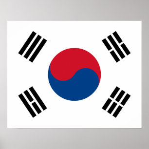 Südkoreas Flaggenplakat Poster