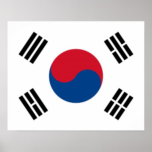 Südkoreas Flaggenplakat Poster (Vorne)