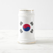Südkoreas Flaggenzeichen Bierglas (Mittel)