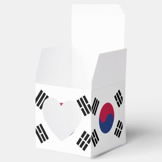 Südkoreas Flaggenzeichen Geschenkschachtel (Geöffnet)