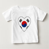 Südkoreas T - Shirt "Flag Herz" (Vorderseite)