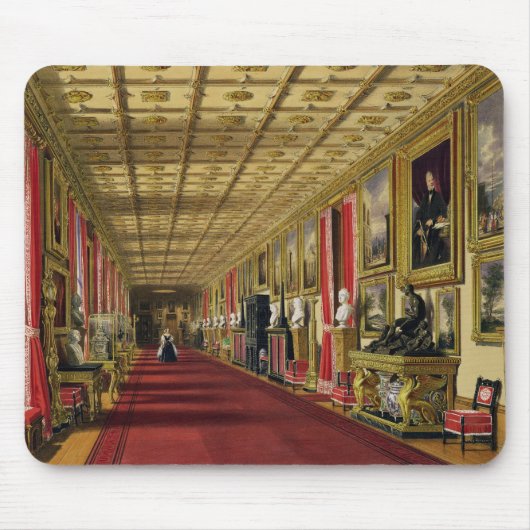 Südkorridor, Windsor Schloss, 1838 (chromolitho) Mousepad (Vorne)