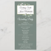 Südländische Baumwolle rustikale Hochzeitsfeier Programm (Rückseite)