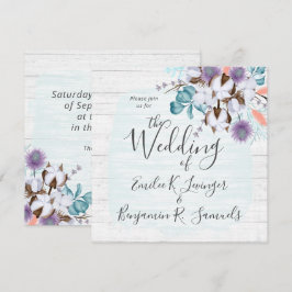 Südlandwolle Bolzen Botanisches Rustikales Holz Einladung