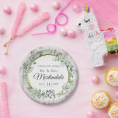 Südlandwolle Bolzen Botanisches Rustikales Holz Pappteller (Party)