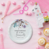 Südlandwolle Bolzen Botanisches Rustikales Holz Pappteller (Party)