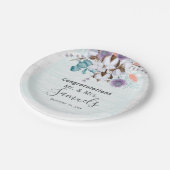 Südlandwolle Bolzen Botanisches Rustikales Holz Pappteller (Schrägansicht)