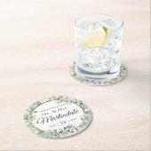 Südlandwolle Bolzen Botanisches Rustikales Holz Runder Pappuntersetzer (Vor Ort)