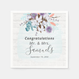 Südlandwolle Bolzen Botanisches Rustikales Holz Serviette