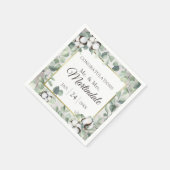 Südlandwolle Bolzen Botanisches Rustikales Holz Serviette (Ecke)