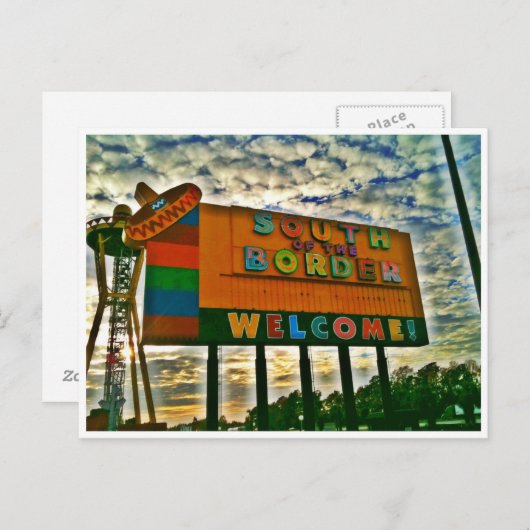 Südlich der Grenze Postkarte (Vorne/Hinten)