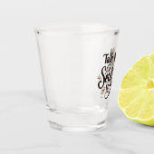 Südlich mit mir reden Funny Cowboy Hat Western Schnapsglas (Links)