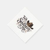 Südlich mit mir reden Funny Cowboy Hat Western Serviette (Ecke)