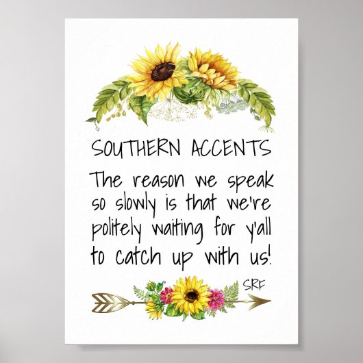 Südliche Akzente Poster (Vorne)