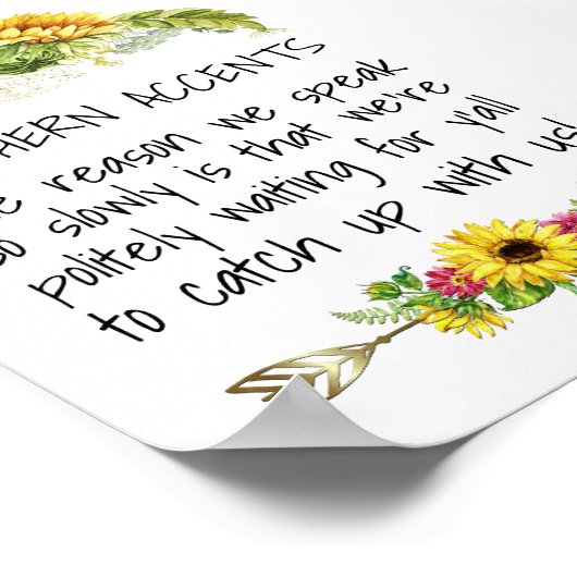 Südliche Akzente Poster (Ecke)