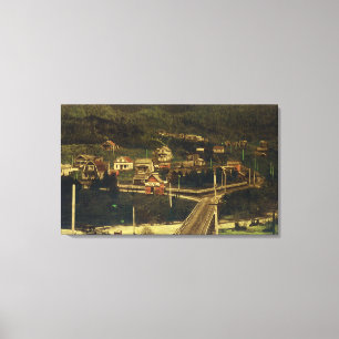 Südliche Ansicht des Teils des Wohnsitz-Bezirkes Leinwanddruck