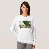 Südliche Ansicht von der kastanienbraunen Straße T-Shirt (Vorne ganz)