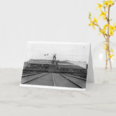 Südliche Bahndampf-Lokomotive auf Turntable Karte (Gelbe Blume)