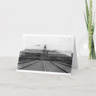 Südliche Bahndampf-Lokomotive auf Turntable Karte