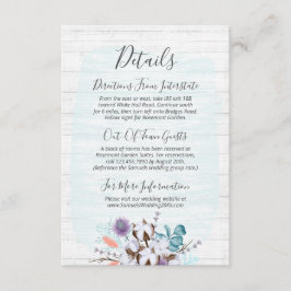 Südliche Baumwolle - Blumenzwiebeldetails / Richtu Begleitkarte